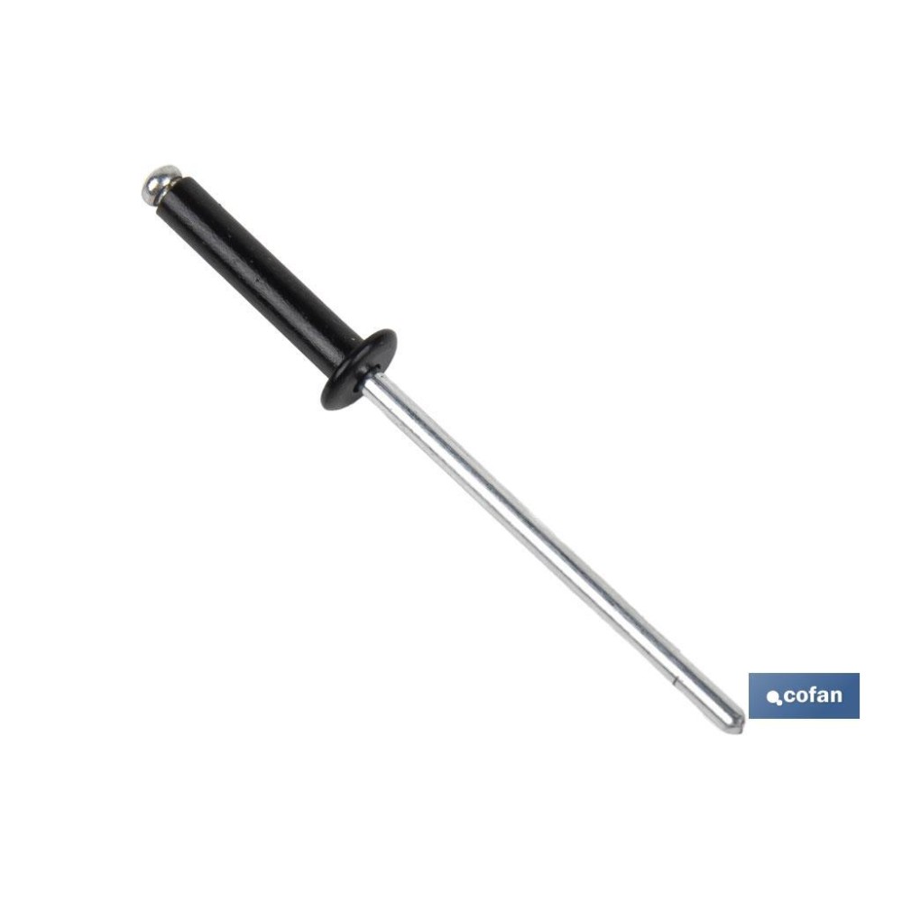 REMACHE ALUMINIO NORMAL NEGRO 4,8 X 8 MM