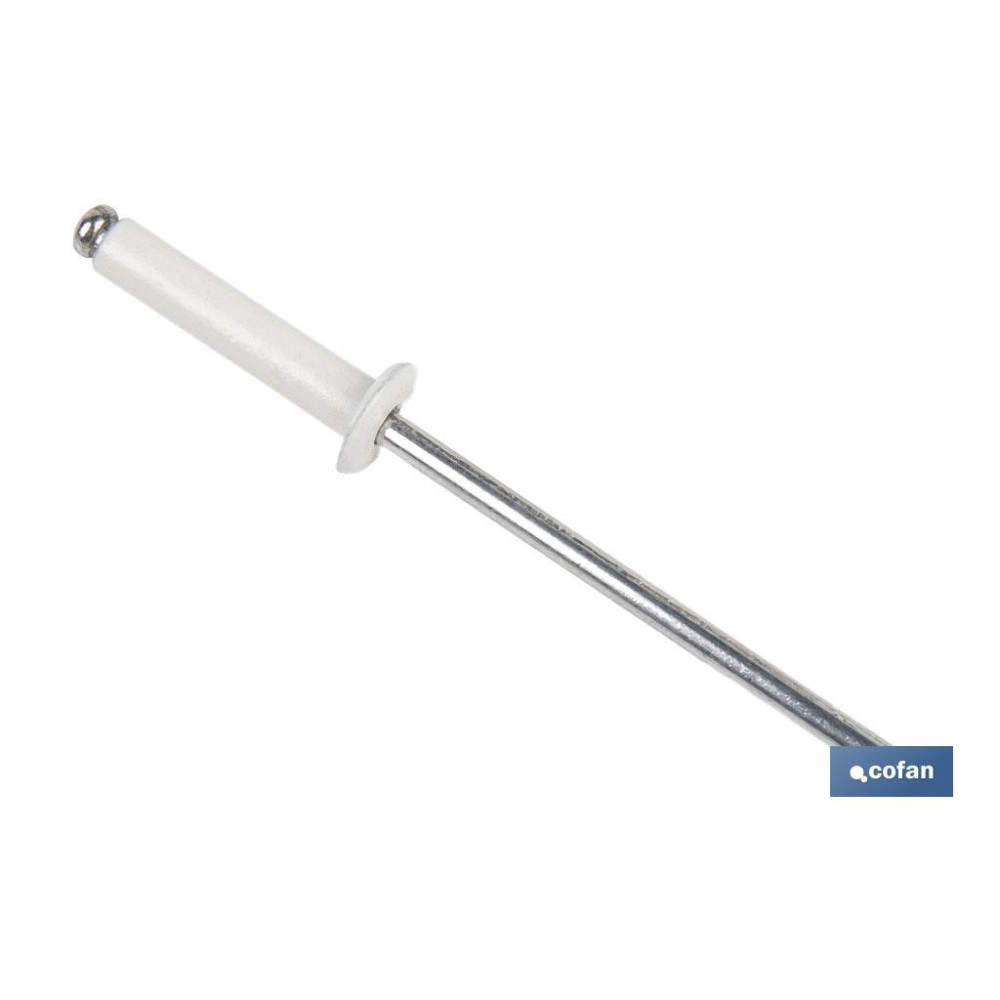 REMACHE ALUMINIO NORMAL BLANCO 4.8 X 16 MM