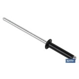 REMACHE ALUMINIO NORMAL NEGRO 4.8 X 21 MM