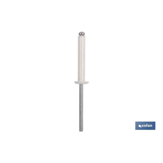 REMACHE ALUMINIO NORMAL BLANCO 4.8 X 30 MM
