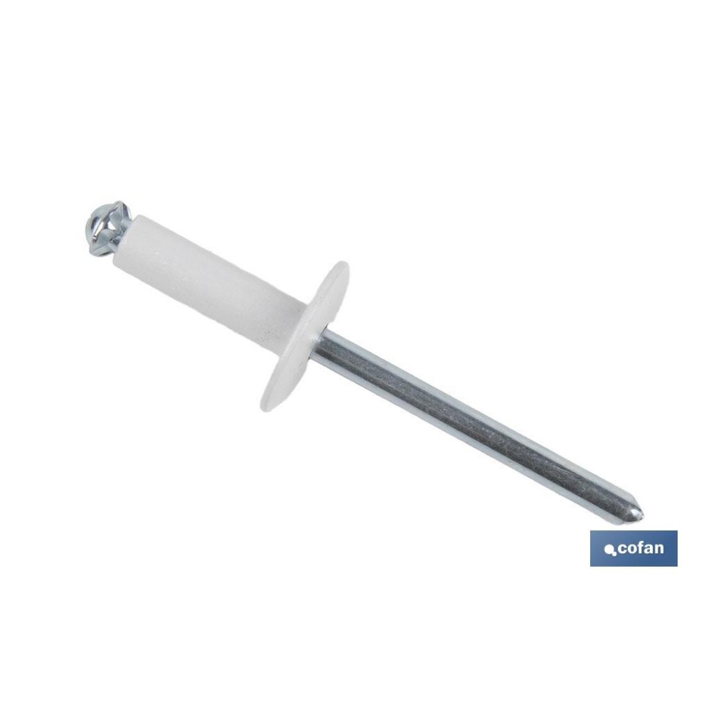REMACHE FLOR CABEZA ANCHA BLANCO 4,8 X 16 MM
