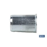 TUERCAS REMACHABLES RANURADAS CABEZA REDUCIDA ACERO M5
