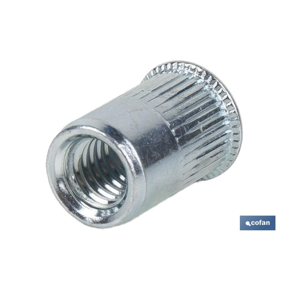 TUERCAS REMACHABLES RANURADAS CABEZA REDUCIDA ACERO M5