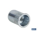 TUERCAS REMACHABLES RANURADAS CABEZA REDUCIDA ACERO M12