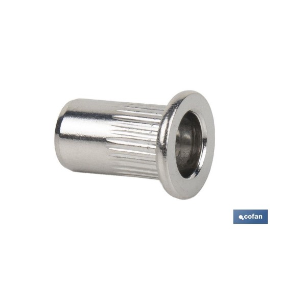 TUERCAS REMACHABLES RANURADAS ANCHAS INOX A-2 M5