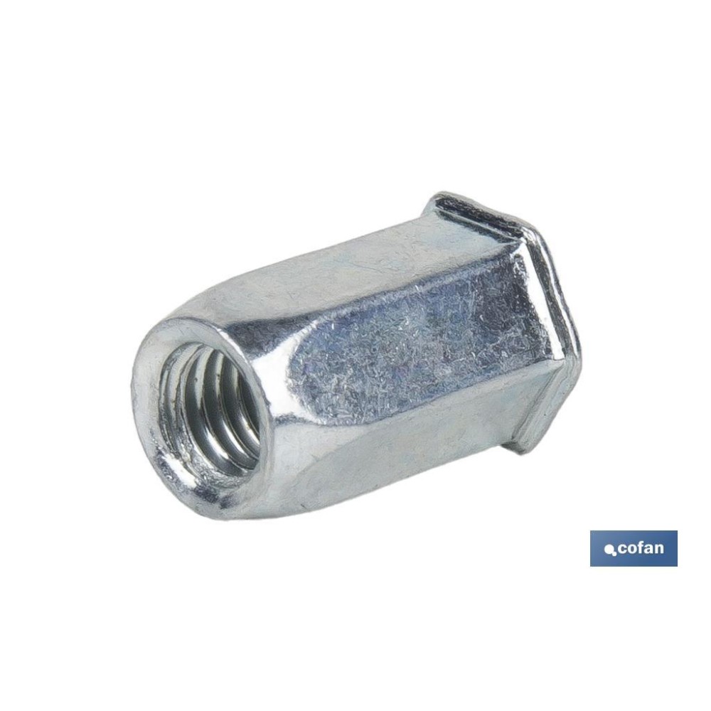 TUERCAS REMACHABLES HEXAGONAL CABEZA REDUCIDA ACERO M5