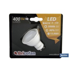 LÁMPARA LED GU-10 5W 110º 400LM 6500K