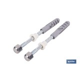 SET 2 PCS PARA SANITARIO WC 5 X 80 ZINCADO