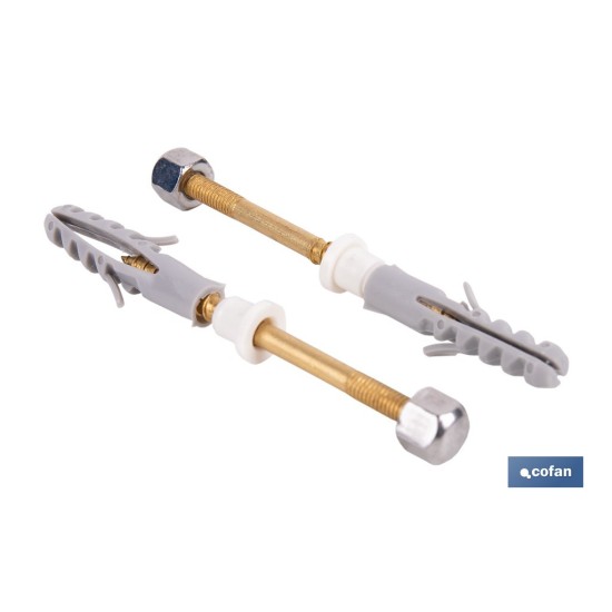 SET 2 PCS PARA SANITARIO WC 5 X 80 LATÓN