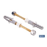 SET 2 PCS PARA SANITARIO WC 5 X 80 LATÓN