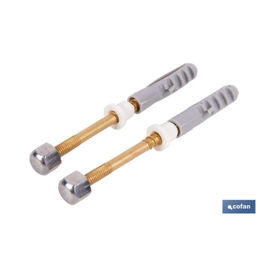 SET 2 PCS PARA SANITARIO WC 5 X 80 LATÓN