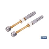 SET 2 PCS PARA SANITARIO WC 5 X 80 LATÓN