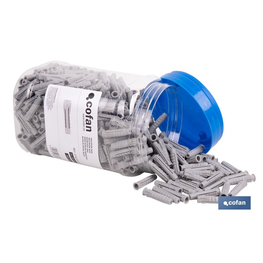 TACO NYLON PA-6 M-8X40 BOTE DE 500 UDS.