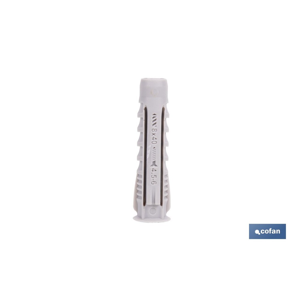 TACO NYLON PA-6 M-8X40 BOTE DE 500 UDS.