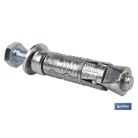 ANCLAJE ZAMAK HPM M-8x50 CON TORNILLO 8.8 Venta unitaria