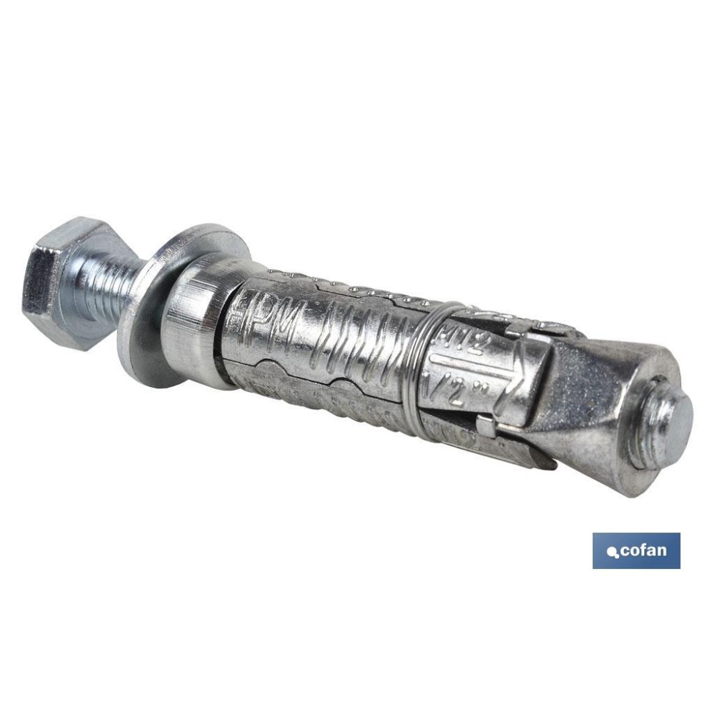 ANCLAJE ZAMAK HPM M-8x50 CON TORNILLO 8.8 Venta unitaria