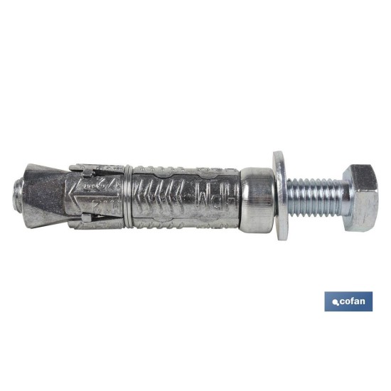 ANCLAJE ZAMAK HPM M-8x50 CON TORNILLO 8.8 Venta unitaria