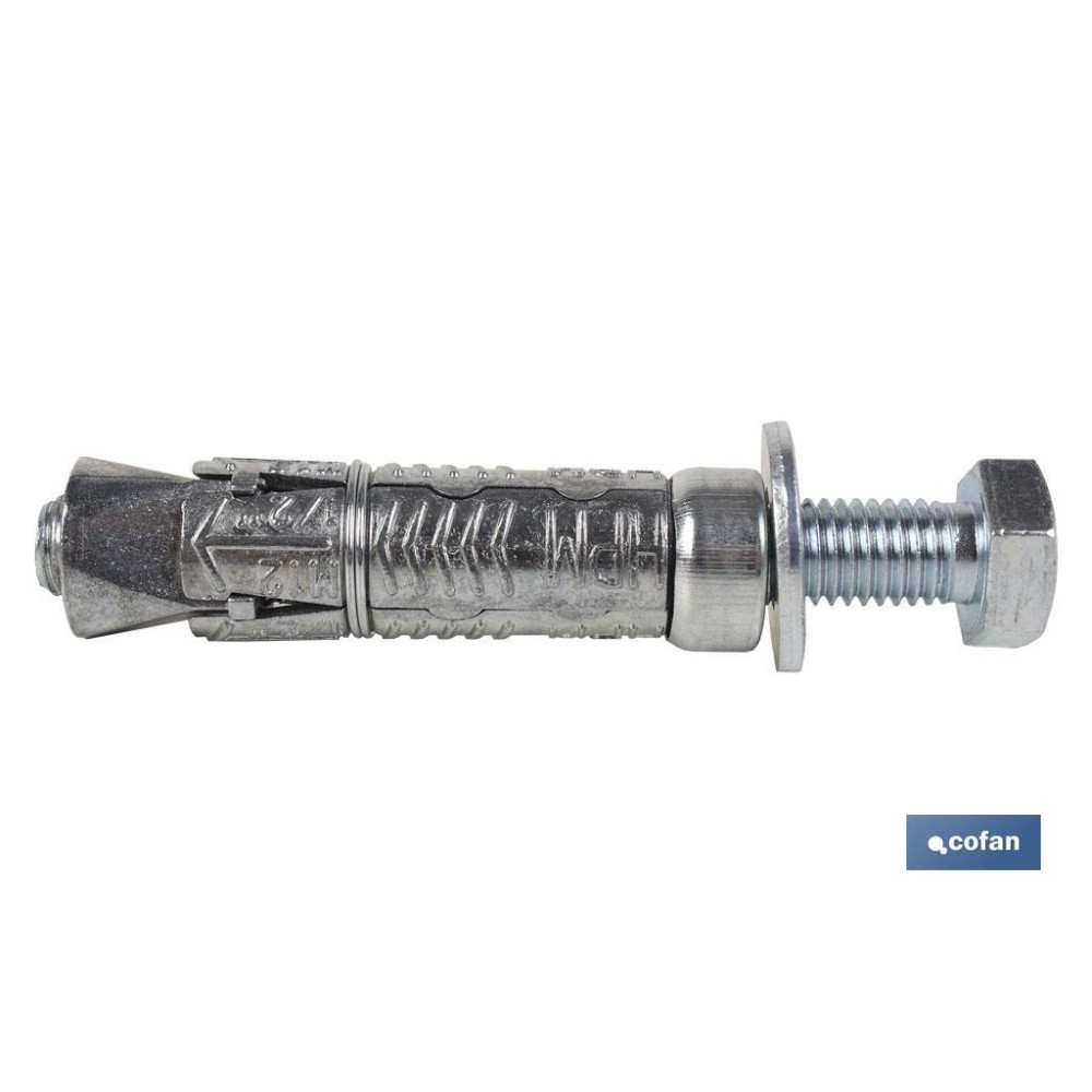 ANCLAJE ZAMAK HPM M-12x100 CON TORNILLO 8.8
