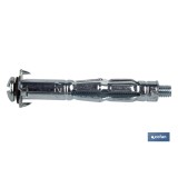 ANCLAJE METÁLICO PARA MATERIALES HUECOS MÁX. 22 MM TORNILLO M4 X 41 MM Ø8 MM Venta unitaria