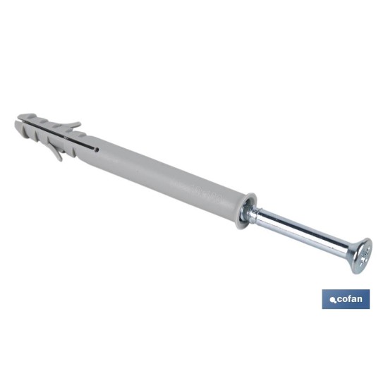 TACO LARGO DE GOLPE CON TORNILLO POZIDRIVE Ø10 X 115 MM