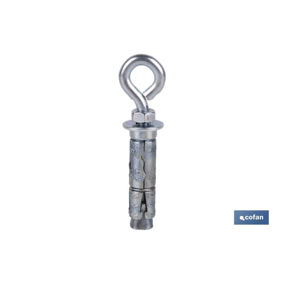 ANCLAJE ZAMAK HPM M8 X 50 CON ARGOLLA Venta unitaria
