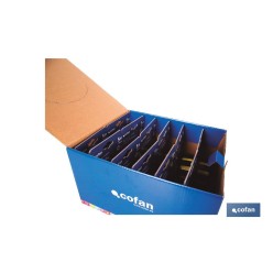 EXPOSITOR DE FLEXÓMETROS MAGNÉTICOS 19 MM X 5 M 12 UDS.
