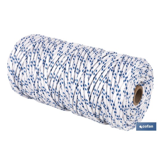 CUERDA TRENZADA POLI 6MM 100 MTS