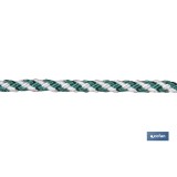 CARRETE CUERDA TR. HELICOIDAL 8MM 200 MTS BCO/VDE