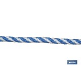 CUERDA HELICOIDAL 12MM 50 M. BCO/AZUL