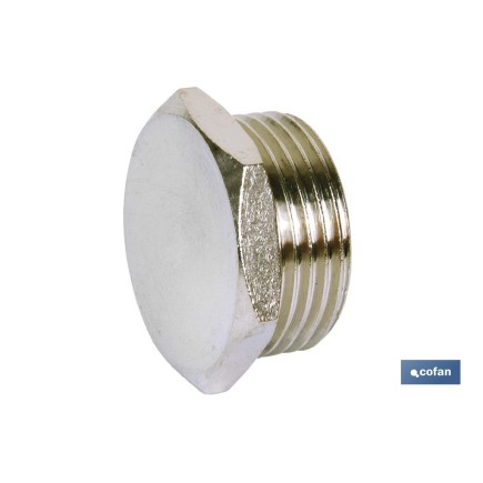 TAPON HEX. ROSCA MACHO R-1/8
