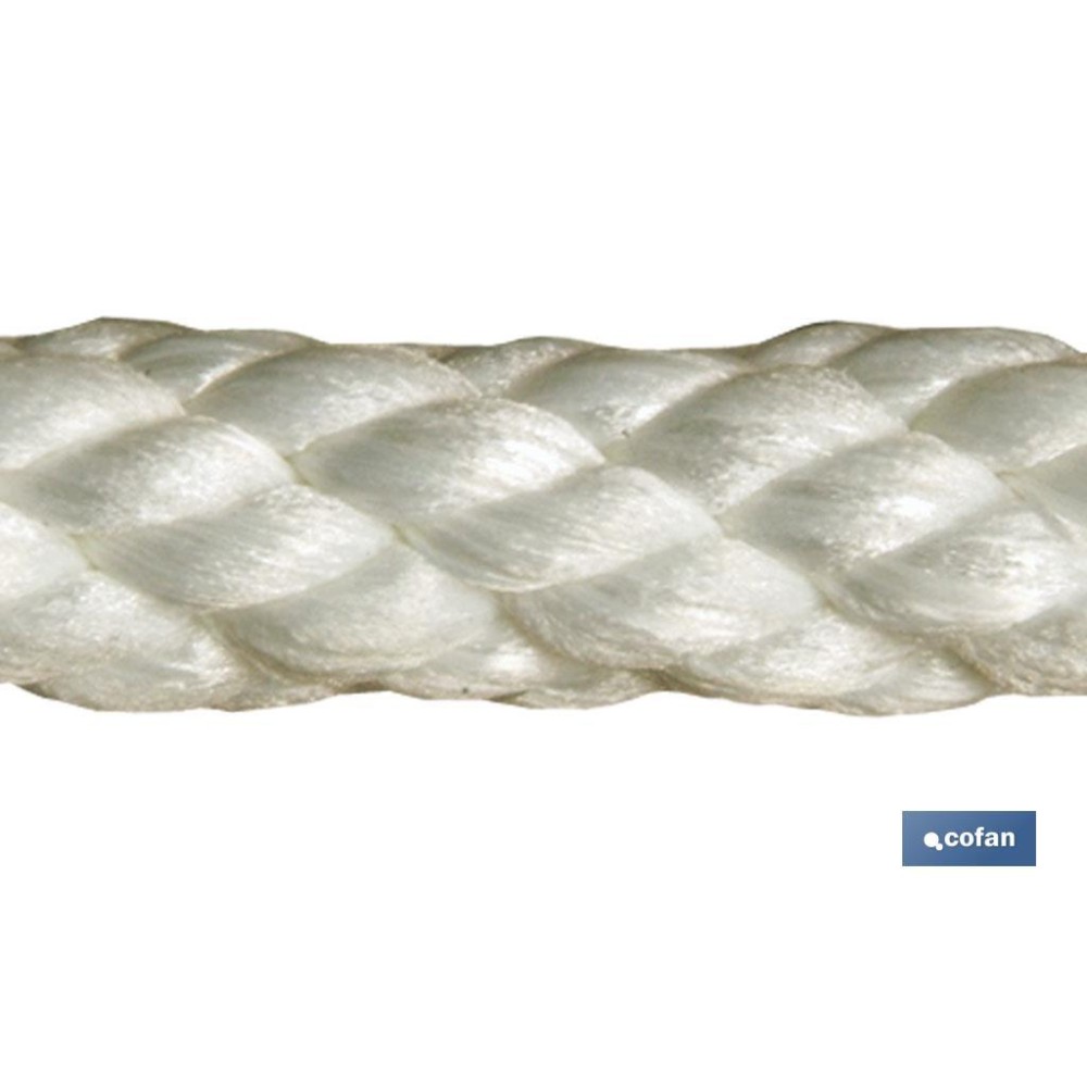 CARRETE CUERDA NYLON MATE 3/C 6 MM 200 MTS BCO