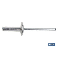 REMACHE ALUMINIO ALA ANCHA D-14  4,8 X 16 MM