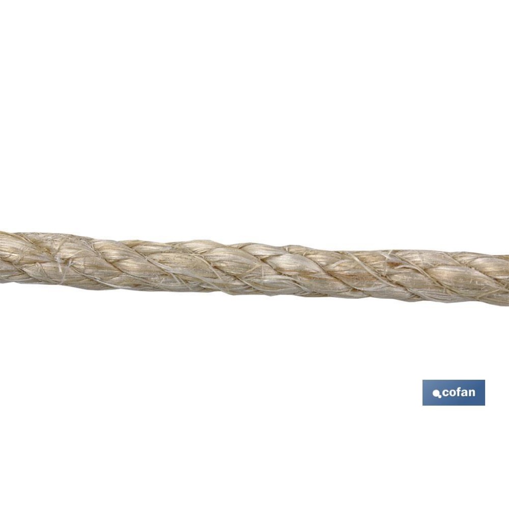 CUERDA SISAL 4 CABOS 18 MM 25 MTS NATURAL