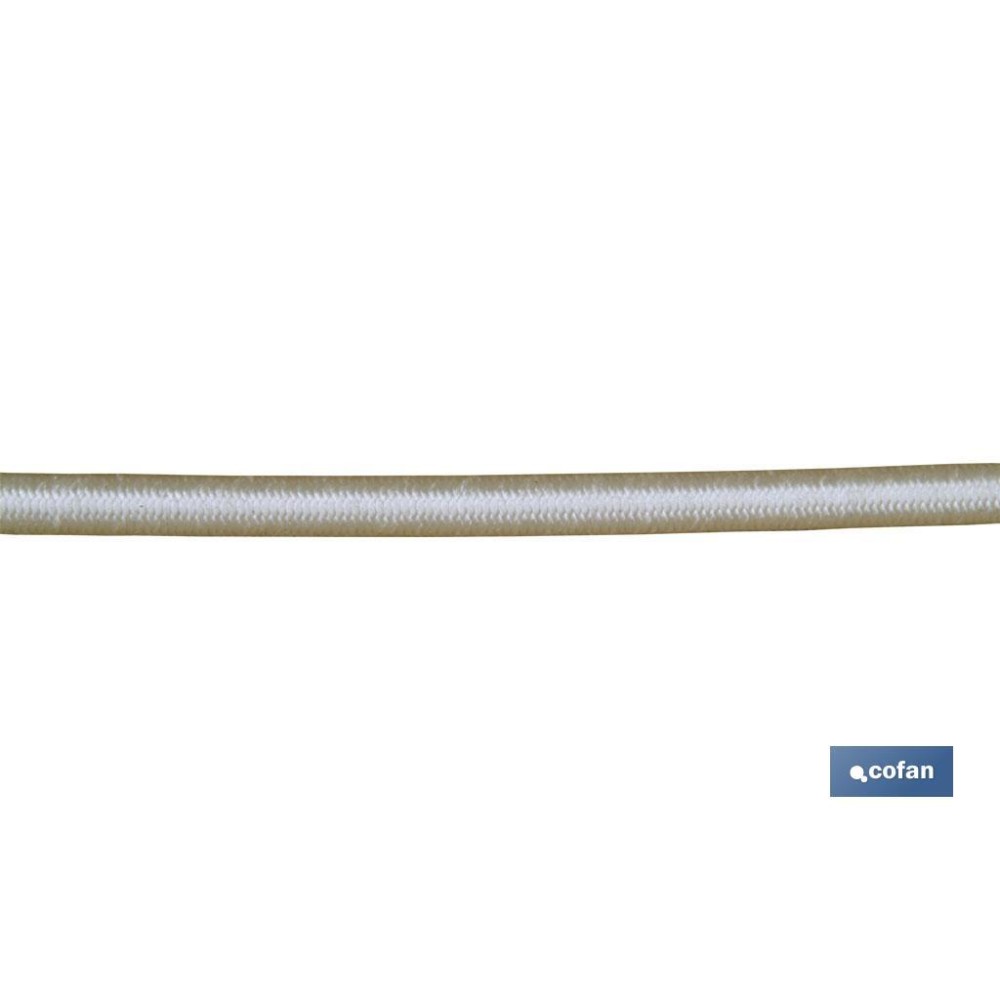 CUERDA ELASTICA (Látex 1ª) 6MM 100 M. BCO