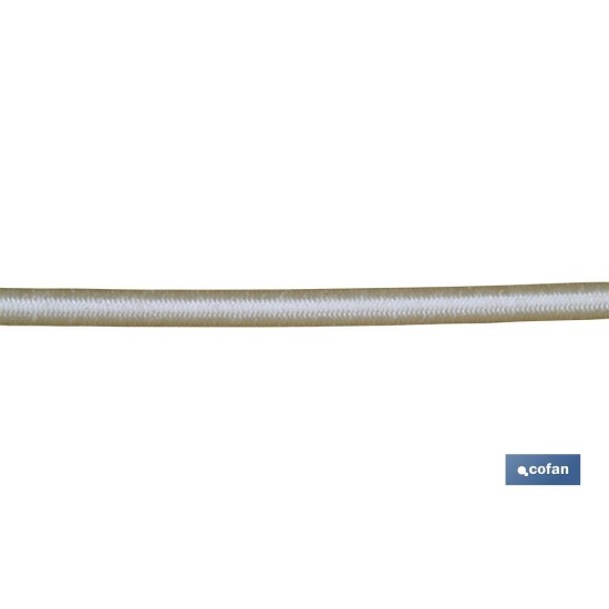 CUERDA ELASTICA(LATEX 1ª) 10 MM 100 MTS BCO