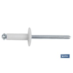 REMACHE FLOR CABEZA ANCHA BLANCO 4,8 X 20 MM
