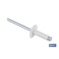 REMACHE FLOR CABEZA ANCHA BLANCO 4,8 X 20 MM