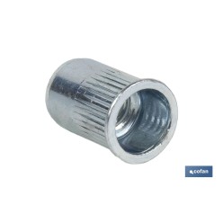 TUERCAS REMACHABLES RANURADAS CABEZA REDUCIDA ACERO M5