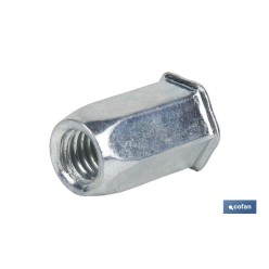 TUERCAS REMACHABLES HEXAGONAL CABEZA REDUCIDA ACERO M6