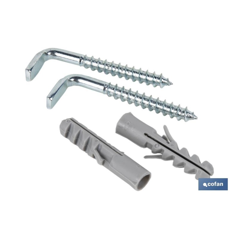 SET DE 2 PCS. TACO Y ALCAYATA PARA TERMO Y CALENTADOR 8 X 65 MM