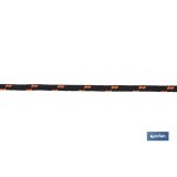 CORDÓN TRENZADO HIPPIE NEGRO/NARANJA 3 MM X 100 M
