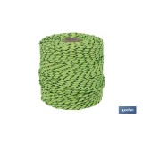 CORDÓN TRENZADO HIPPIE VERDE/NEGRO 3MM X 100 M