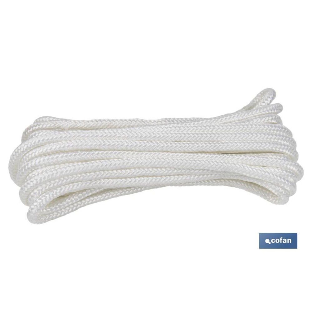 MADEJA CORDÓN POLIÉSTER REFORZADO 5 MM 5 M BLANCO