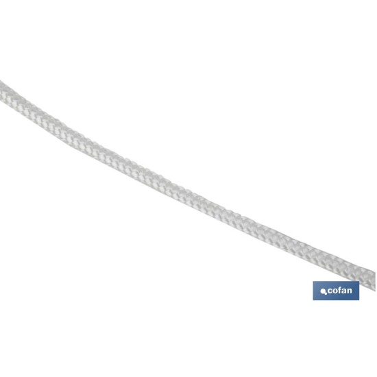 MADEJA CORDÓN POLIÉSTER REFORZADO 5 MM 5 M BLANCO