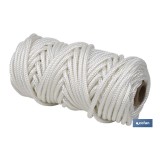 BOBINA CORDÓN POLIÉSTER REFORZADO 5 MM 25 M BLANCO