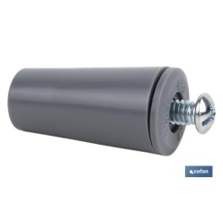 TOPE PERSIANA 40 MM GRIS CON TORNILLO M-6 VENTA UNITARIA