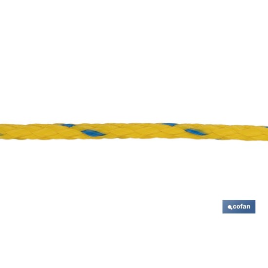 CARRETE CUERDA NÁUTICA MULTIUSOS 6 MM 200 M AMARILLO/AZUL
