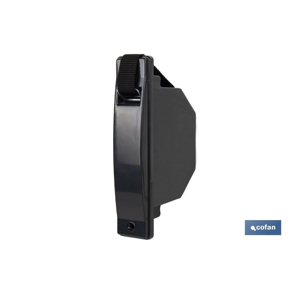 RECOGEDOR CINTA PERSIANA COMPACTO NEGRO 14 MM