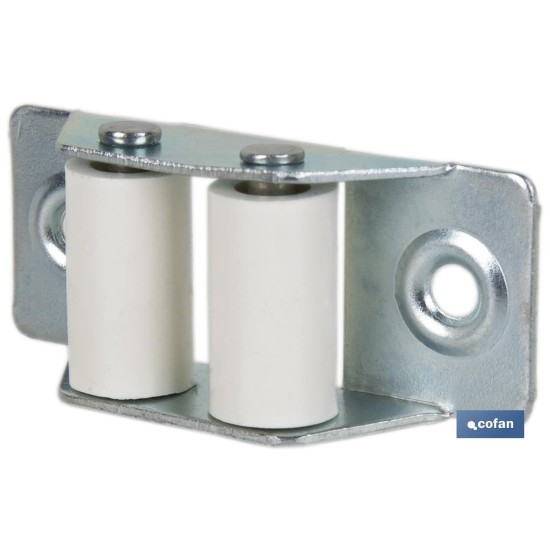 PASACINTAS METÁLICO CON RODILLO DE NYLON 31X65 MM VENTA UNITARIA