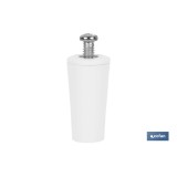 TOPE PERSIANA 40 MM BLANCO CON TORNILLO M-6 VENTA UNITARIA